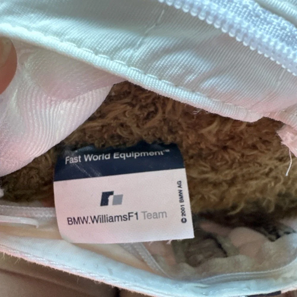 Vintage BMW Williams F1 Team Teddy Bear Compaq Castrol Formula 1 Racing Plush